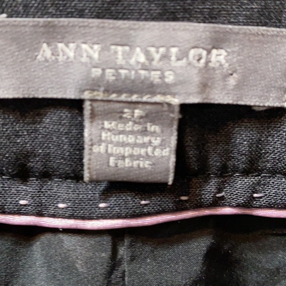 ANN TAYLOR CUFFED CHARCOAL GREY DRESS PANTS SZ 2P - Picture 10 of 16